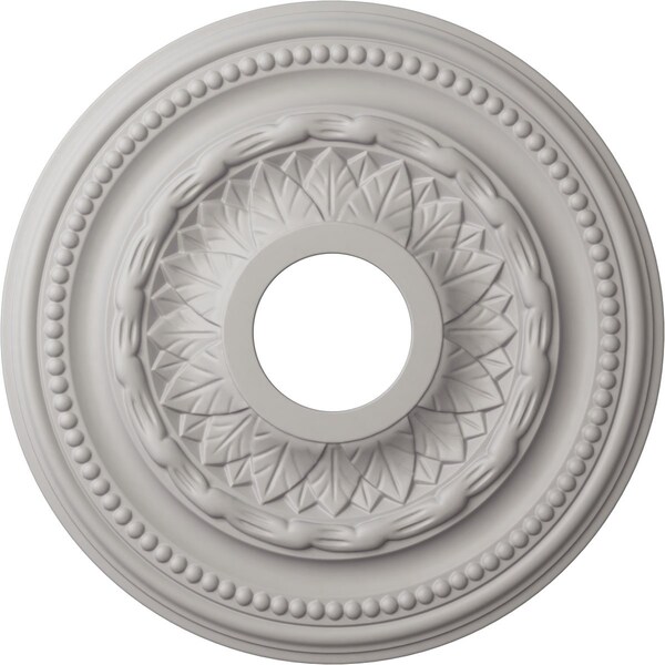 Ekena Millwork Galway Ceiling Medallion (Fits Canopies up to 3 1/4"), 15 3/4"OD x 3 1/4"ID x 1"P, Ultra Pure White CM15GAUWF - main